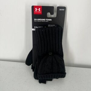 Under Armour UA Women S/M Around Town ColdGear Convertible Mittens Black 1299956